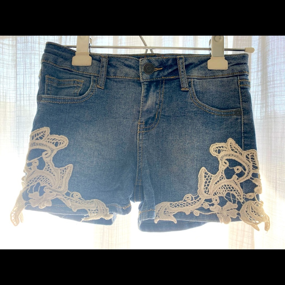 Kids Jean and Lace Shorts